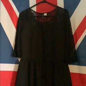 Black lace party dress